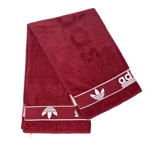 Adidas Originals Premium Towel Red Extra Large Beach Swimming 62 x 37 Inches